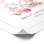 Theetuin Bruiloftsfeest Kaarten & Cadeaus Bord Poster (Hoek)