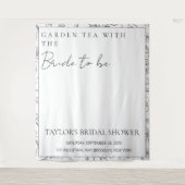 Theetuin met de bruid die er bijna is Bruidsmeisje Wandkleed (Voorkant)