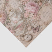 Theetuin rozen handgeschreven brieven uit het verl tissuepapier (Detail)