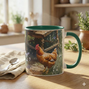 Theetuin Waterverf Ochtend in Cottage Stijl Mok