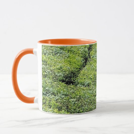 Theetuinen van Munnar op koffie Mok (Links)
