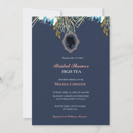 theetuinfeest, mooie zachte pastel kaart (Voorkant)