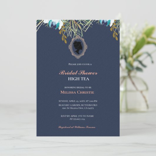 theetuinfeest, mooie zachte pastel kaart (Staand voorkant)