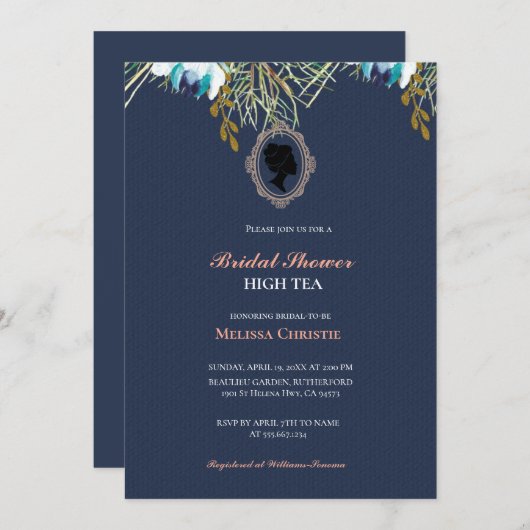 theetuinfeest, mooie zachte pastel kaart (Voorkant / Achterkant)