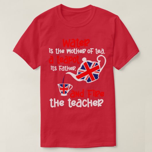 theevergooien thee drinker thee - tijd 6 t-shirt (Design voorkant)