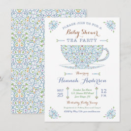 Theevisite Baby Shower - Baby Jongen II Kaart