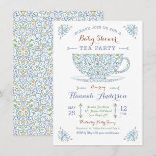 Theevisite Baby Shower - Baby Jongen II Kaart
