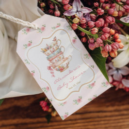 Theevisite Baby Shower Cadeaulabel