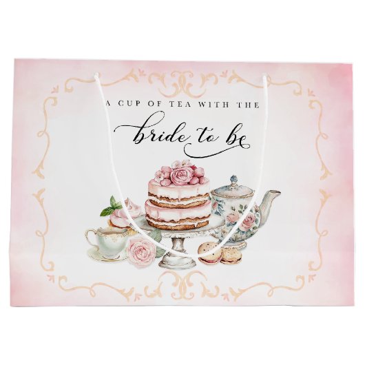 Theevisite Bruidsfeest Cadeautas - Bruid tot Krijg (Achterkant)