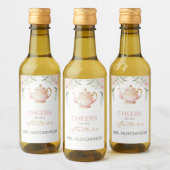 Theevisite Bruidsfeestje Wijn Etiket (Flessen)