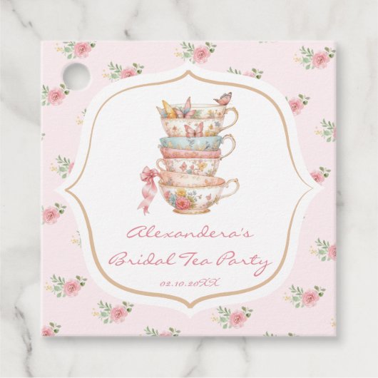 Theevisite Bruidsmeisjesfeestje Bedankjes Labels (Voorkant)