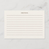 Theevisite Bruiloft Receptie Recept Informatiekaartje (Achterkant)