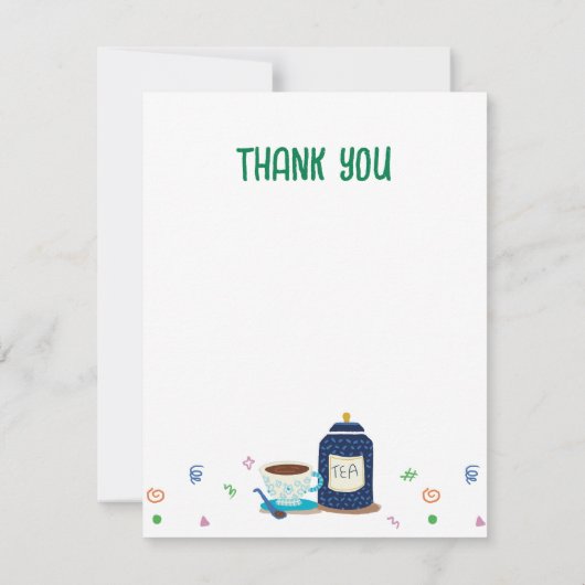 Theevisite Dankkaart Bedankkaart (Achterkant)