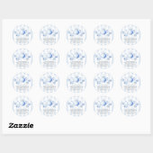 Theevisite - Gebedskaarslabel Ronde Sticker (Vel)