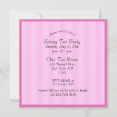 Theevisite-illustratie met Schriftuur-uitnodiging Kaart (Voorkant)