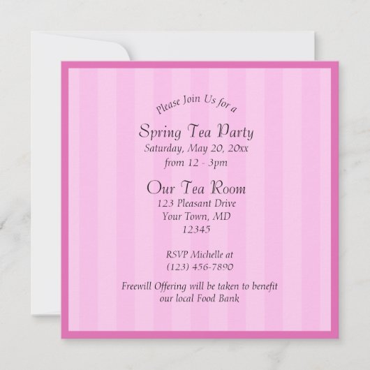 Theevisite-illustratie uitnodiging (Voorkant)