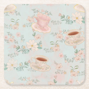 Theevisite in Shabby Chic-stijl Kartonnen Onderzetters