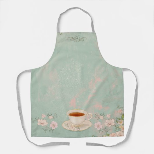 Theevisite in Shabby Chic-stijl Schort (Voorkant)