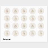 Theevisite in vintage stijl bruidsdouche ronde sticker (Vel)
