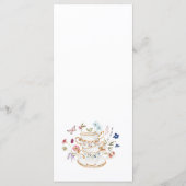 Theevisite Menu met Bloemen (Achterkant)