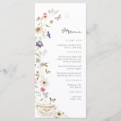 Theevisite Menu met Bloemen (Voorkant)