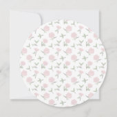 Theevisite met bloemmotief voor bruidsdiner kaart (Achterkant)