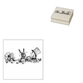 Theevisite Oude Alice in Wonderland Rubberstempel (Gestempeld)