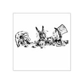 Theevisite Oude Alice in Wonderland Rubberstempel (Afrduk)
