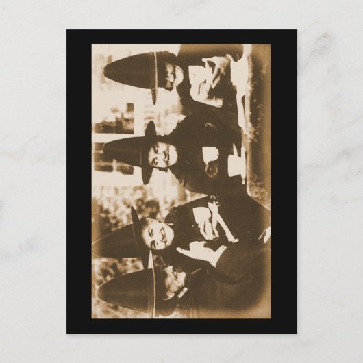 Theevisite van Heksen – sepia Briefkaart (Voorkant)