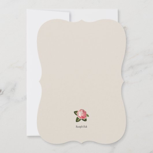 Theevisite voor de bruid kaart (Achterkant)