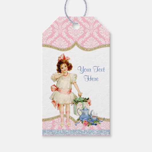 Theevisite voor Meisjes Cadeaulabel (Voorkant)