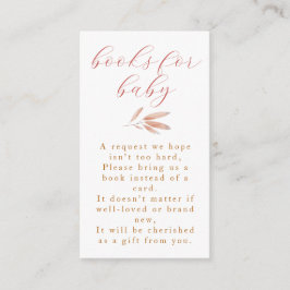Theevisite Waterverf Bloem Roze Baby Shower Informatiekaartje