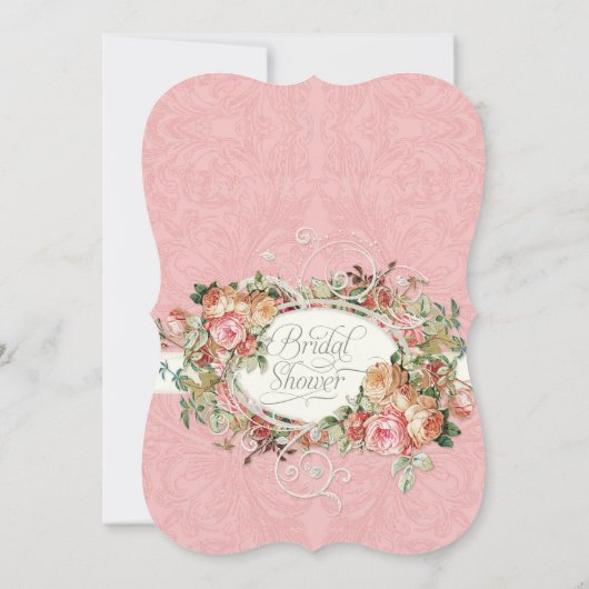 Theevisite Waterverf Elegante Rozen Verjaardagsfee Kaart (Achterkant)