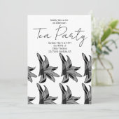 Theevisite Wilde Bloem Kunst Kaart (Staand voorkant)