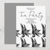 Theevisite Wilde Bloem Kunst Kaart (Voorkant / Achterkant)