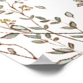 Theevisite Wildflower Bruiloftsshower Poster (Hoek)