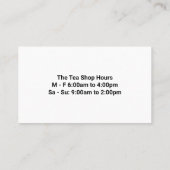 theewinkel | houten planken visitekaartje (Achterkant)