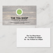 theewinkel | houten planken visitekaartje (Voorkant / Achterkant)