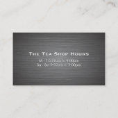 theewinkel | metallische achtergrond visitekaartje (Achterkant)