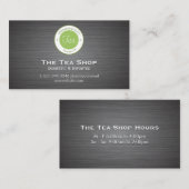 theewinkel | metallische achtergrond visitekaartje (Voorkant / Achterkant)