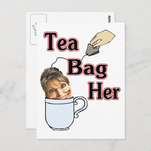 theezak briefkaart (Voorkant / Achterkant)