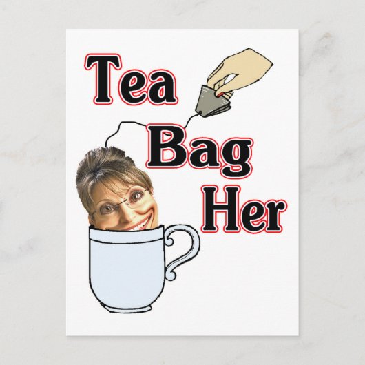 theezak briefkaart (Voorkant)