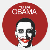 THEEZAK OBAMA RONDE STICKER (Voorkant)