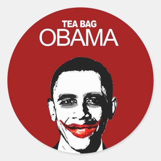 THEEZAK OBAMA RONDE STICKER (Voorkant)
