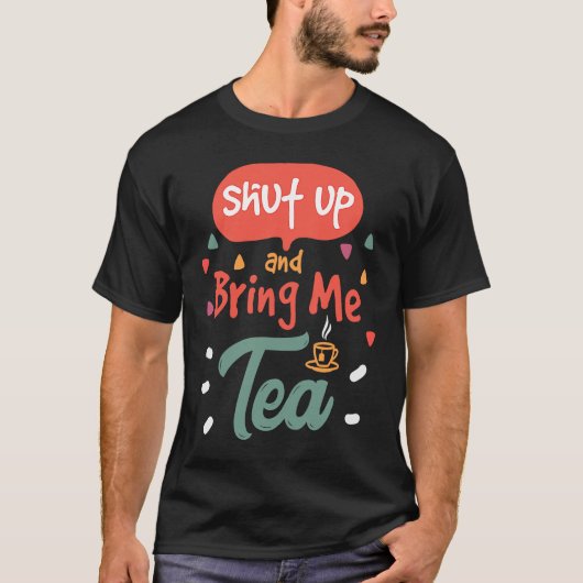 Theezak Steeping Warme Thee Drinker Matcha Relax T-shirt (Voorkant)