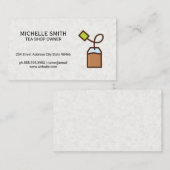 theezakje | Japanse papierstructuur Visitekaartje (Voorkant / Achterkant)