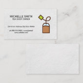 theezakje | Witte textuur Visitekaartje (Voorkant / Achterkant)