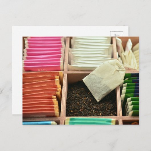 Theezakkaart Briefkaart (Voorkant / Achterkant)
