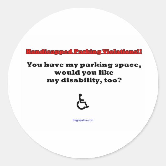 thegimpstore.com ronde sticker (Voorkant)