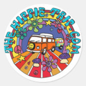 TheHippieTrip.com Ronde Sticker (Voorkant)